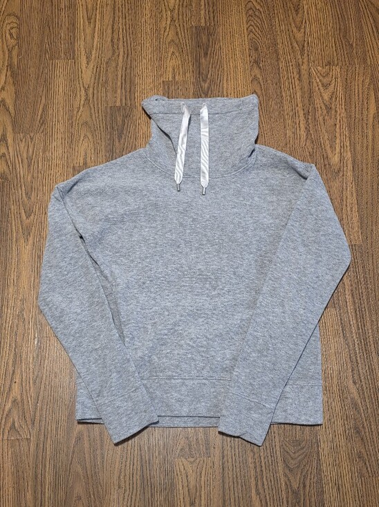 lululemon athletica Sweaters - Lululemon Go Forward Pullover Heathered Core Light Grey Fleece Cowl Neck Size 4
